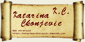 Katarina Čkonjević vizit kartica